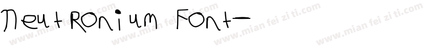 Neutronium Font字体转换